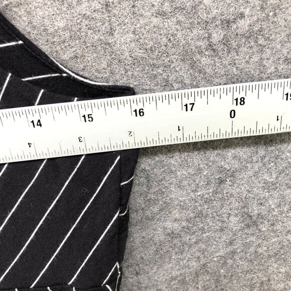 Athleta Santorini Sleeveless Dress S Black White Stripe Knee Length Athletic - Picture 6 of 8